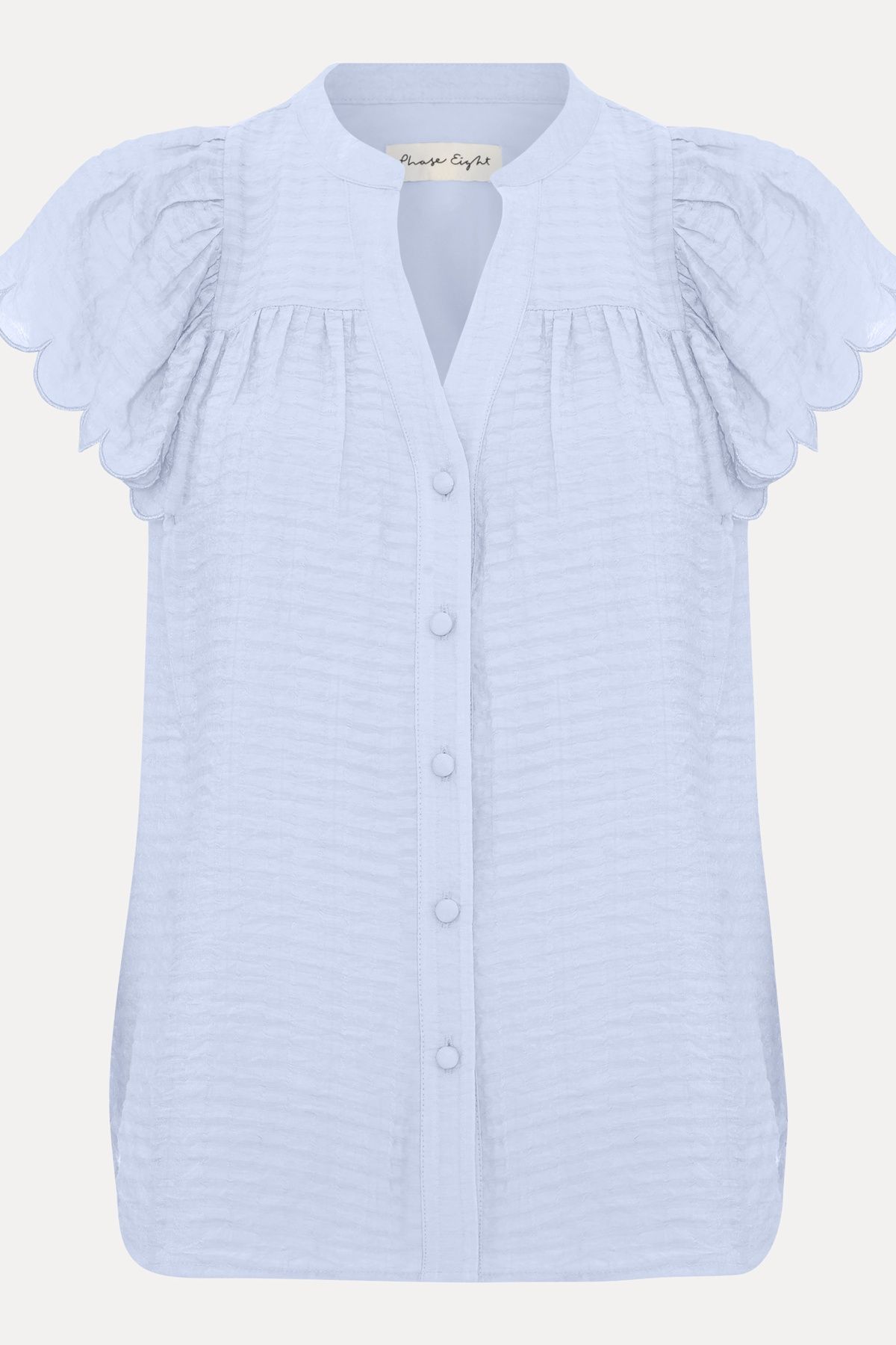Phase Eight Aleasha Scallop Sleeve V-Neck Blouse