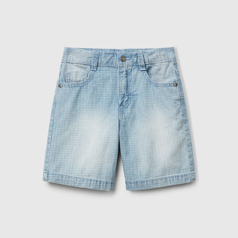 Straight check shorts