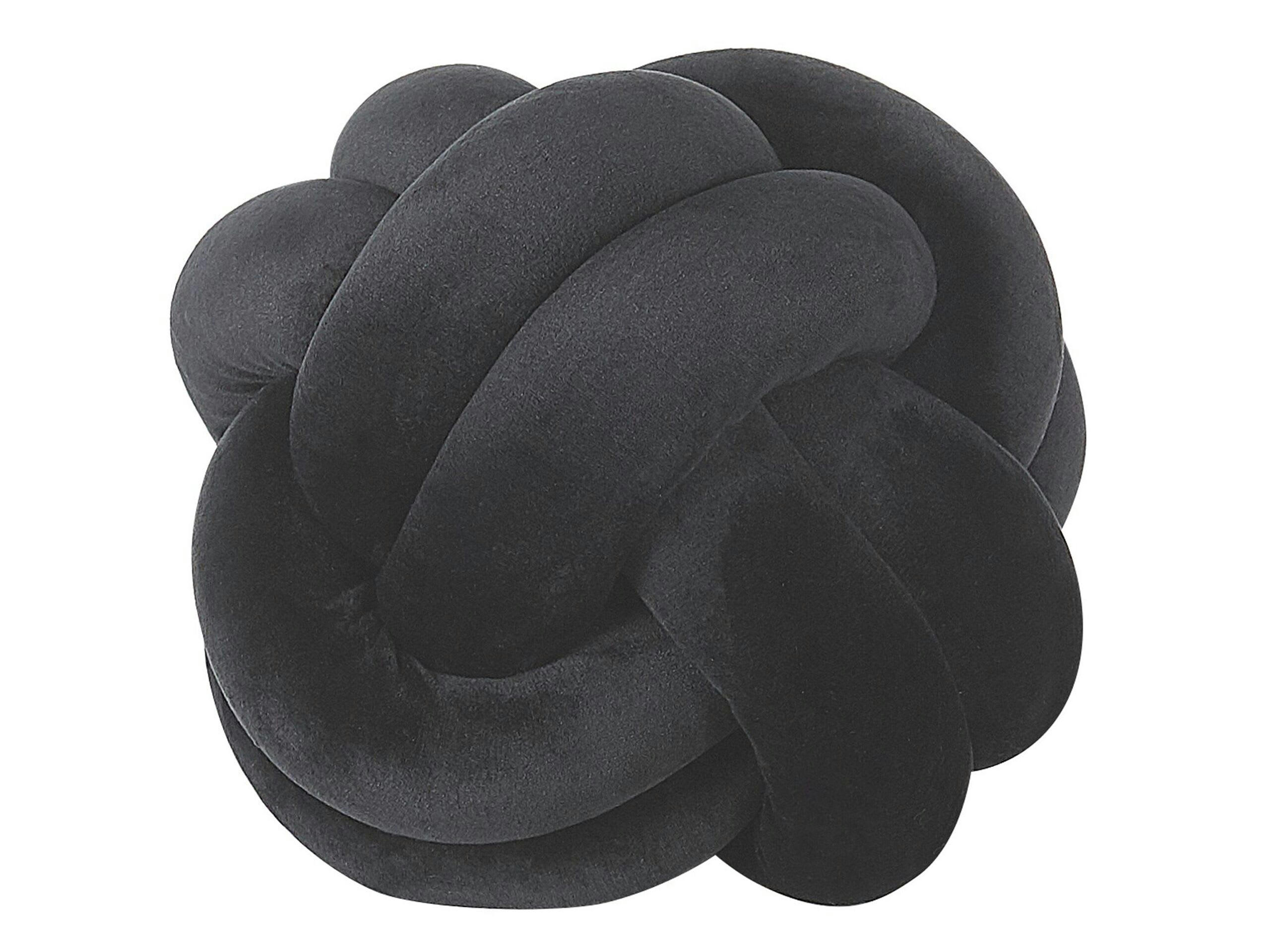 MALNI - Coussin décoratif en tissu noir 20x20cm