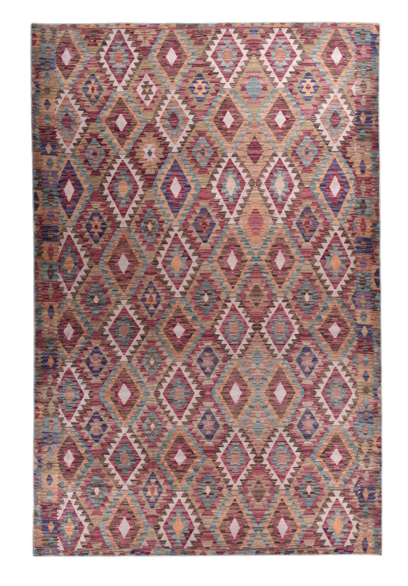 CECILIA - Tapis imprimé en motif kelim vintage - multicolore 140x200 cm