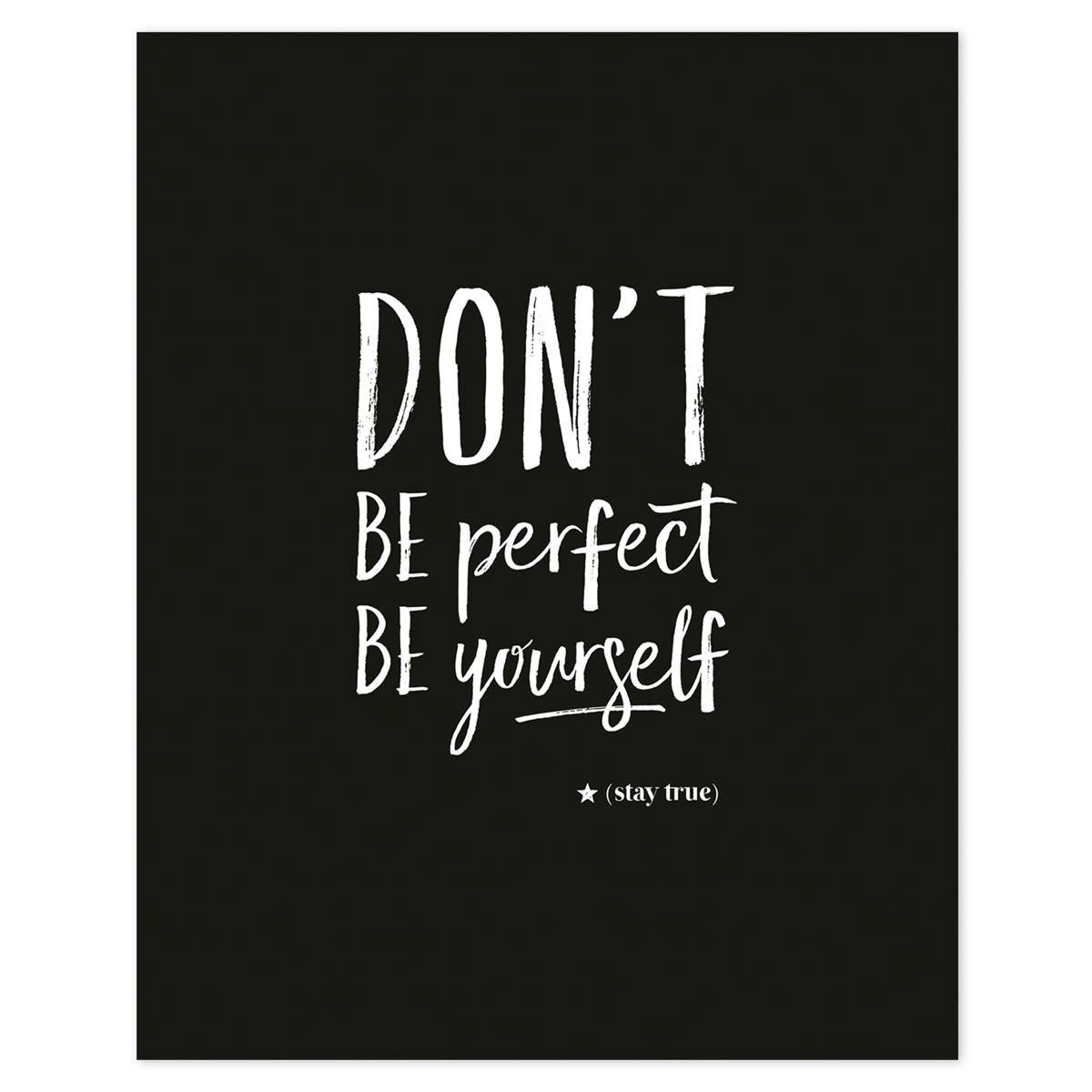 RUBELS - Affiche don't be perfect en Papier Noir