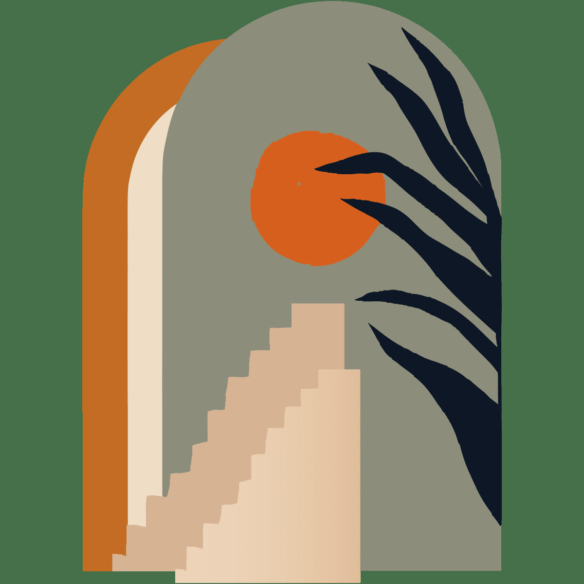 - Papier Peint arche désertique 85x60cm