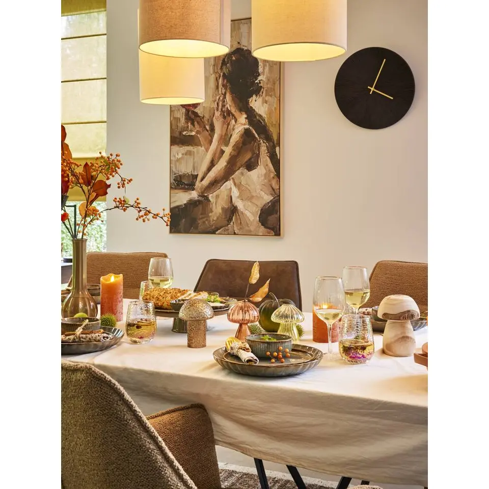 Wandklok Malaga - zwart MDF - &Oslash;40 cm