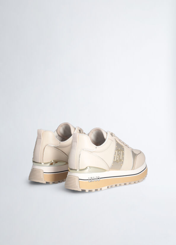 Sneakers platform in pelle