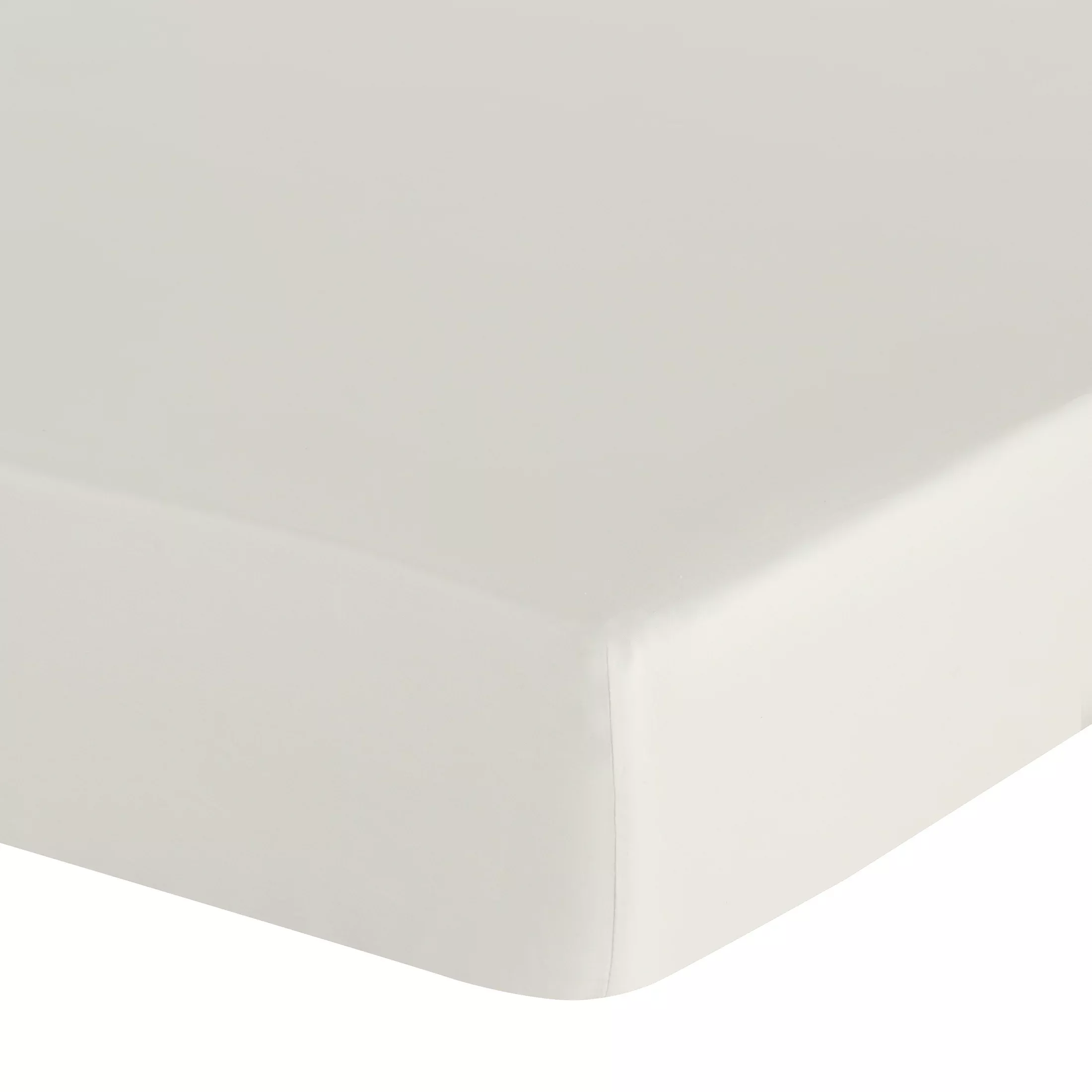 Prześcieradło z gumką 220x200 cm z bawełny kolor kremowy 105 g/m2 BASIC