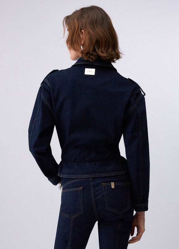 Giacca in denim con cintura