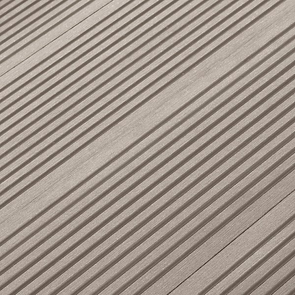 Lame de terrasse composite taupe Neva Klikstrom L. 220 cm x l. 14,5 cm