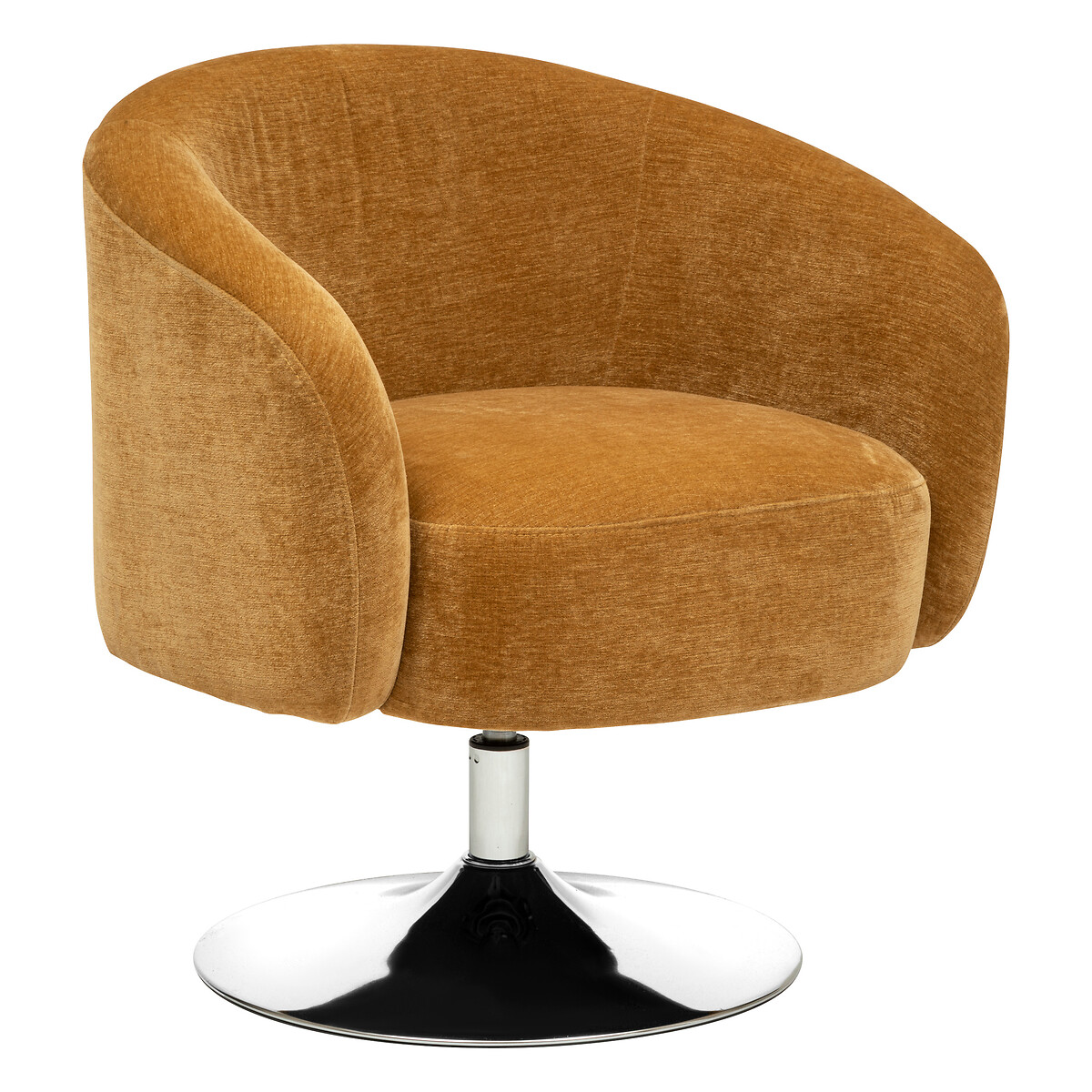 Armchair"Edith" Metal & pine, ochre yellow