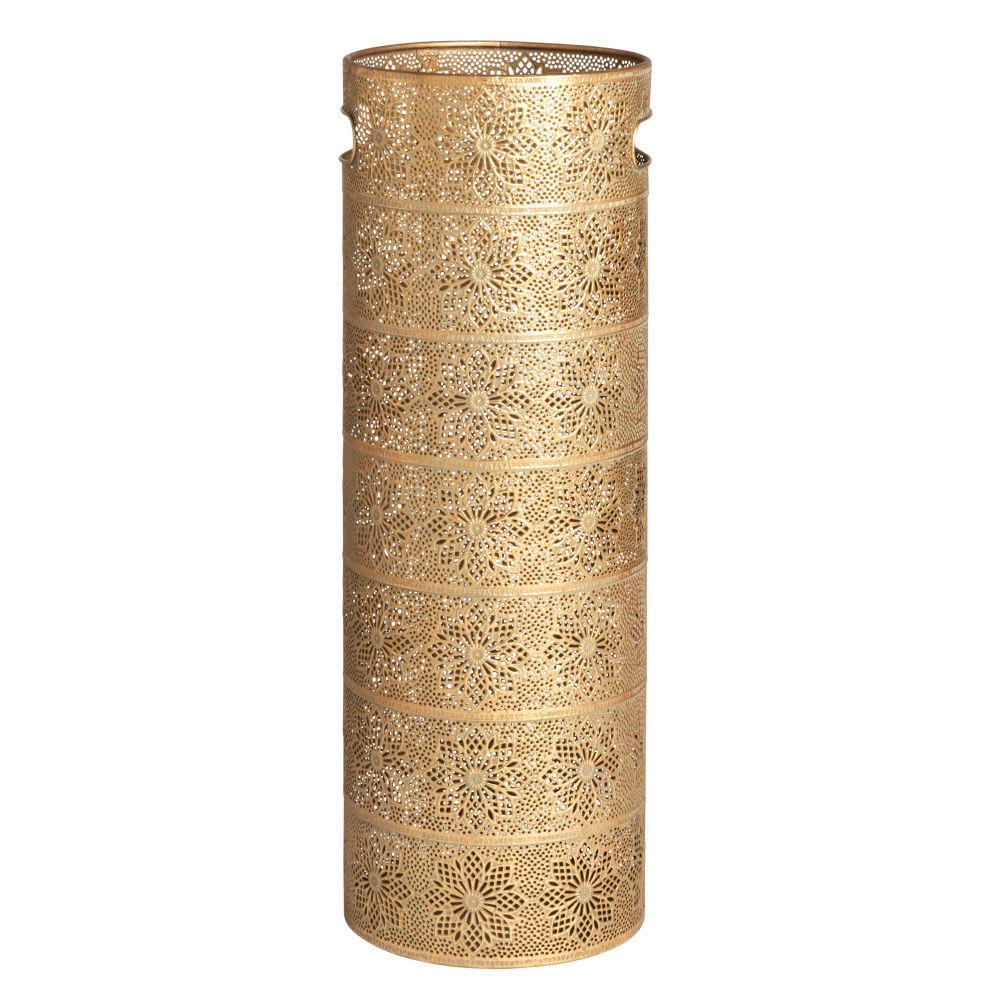 ELISEO - Porte-parapluie en métal ciselé doré mat