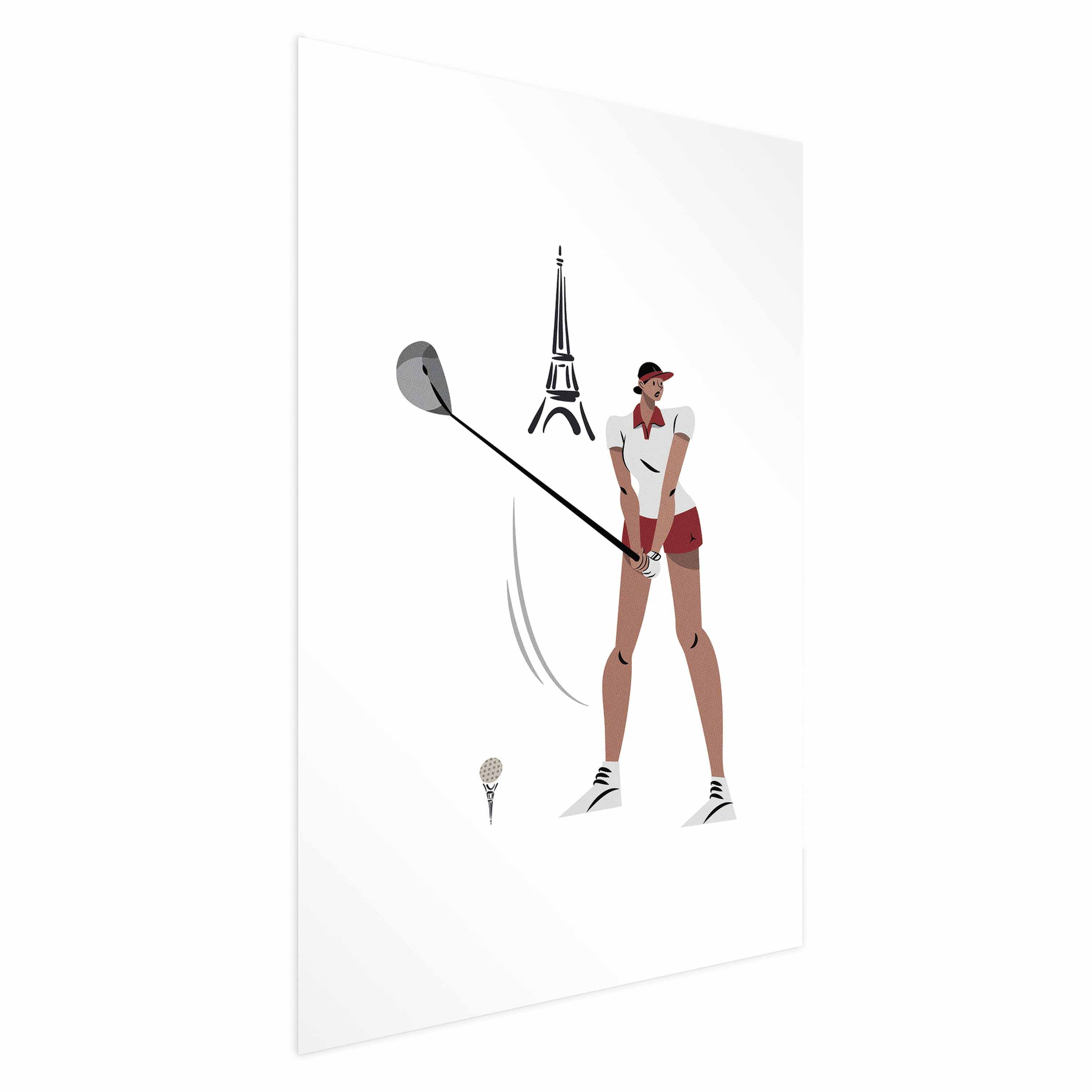 Plakat Francuska golfistka 21x30 cm