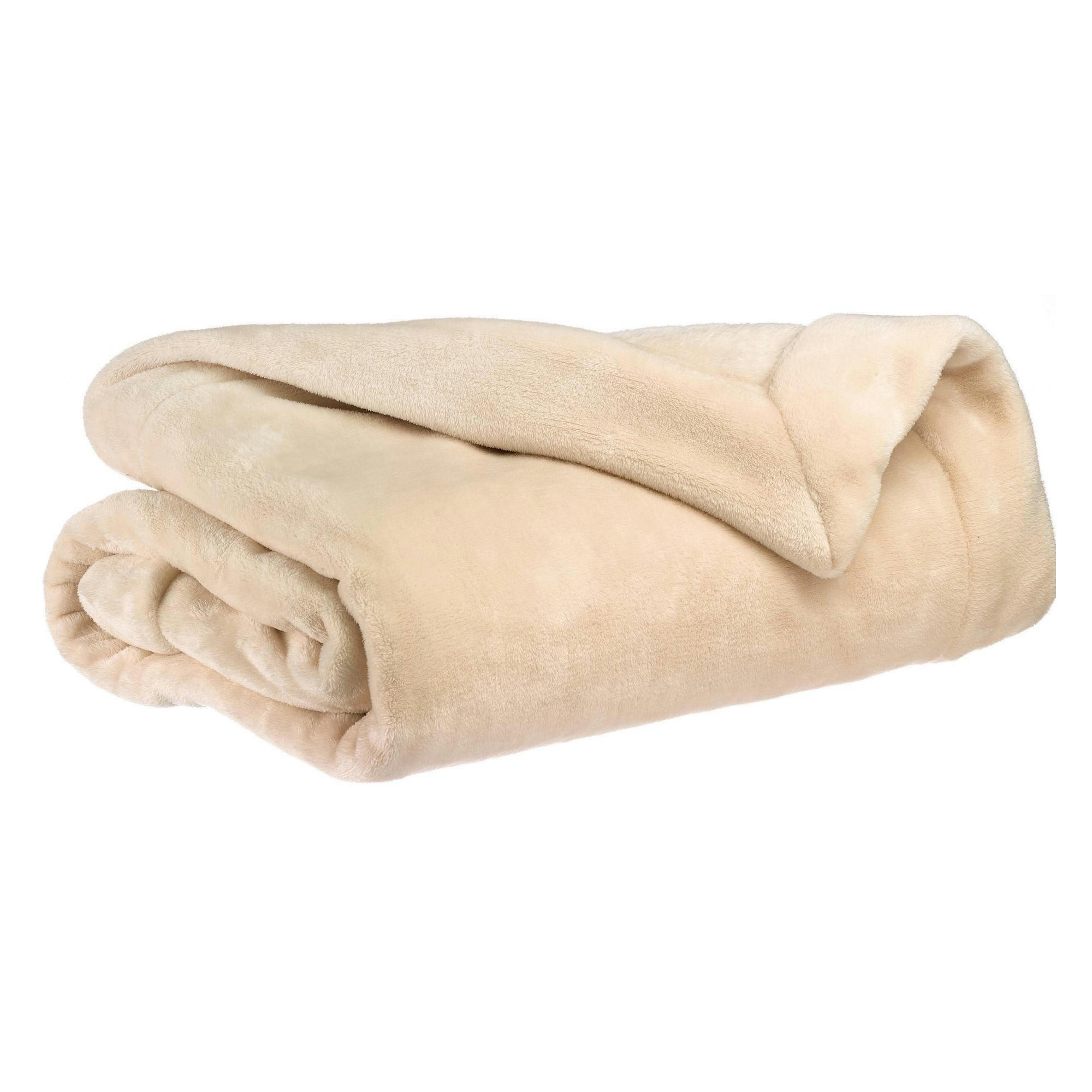 TENDER - Plaid  en polyester creme 150 x 200