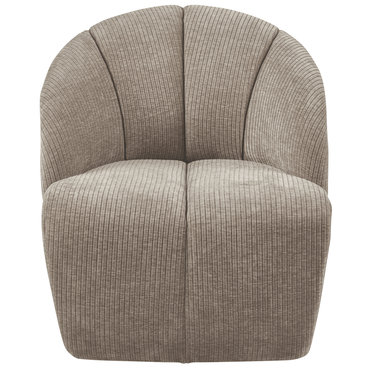 WOOOD draaifauteuil Mojo - Ribstof - Donker Zand - 75x68x77