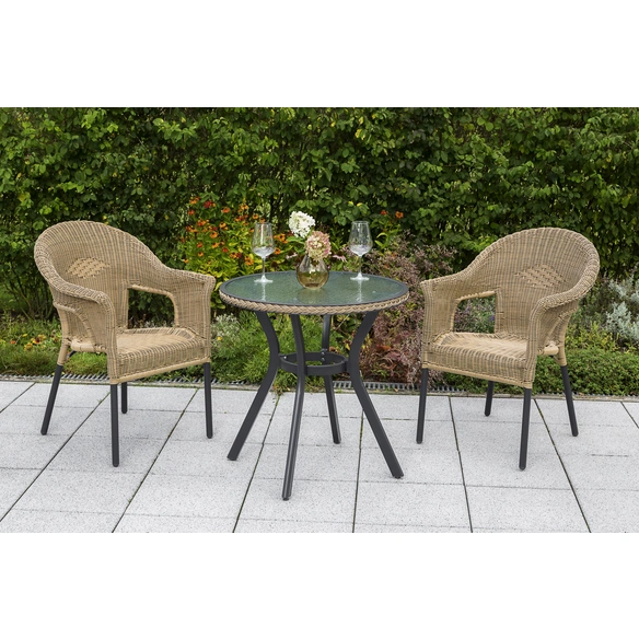 Tisch, ØxH: 72 x 73 cm, Tischplatte: Sicherheitsglas
