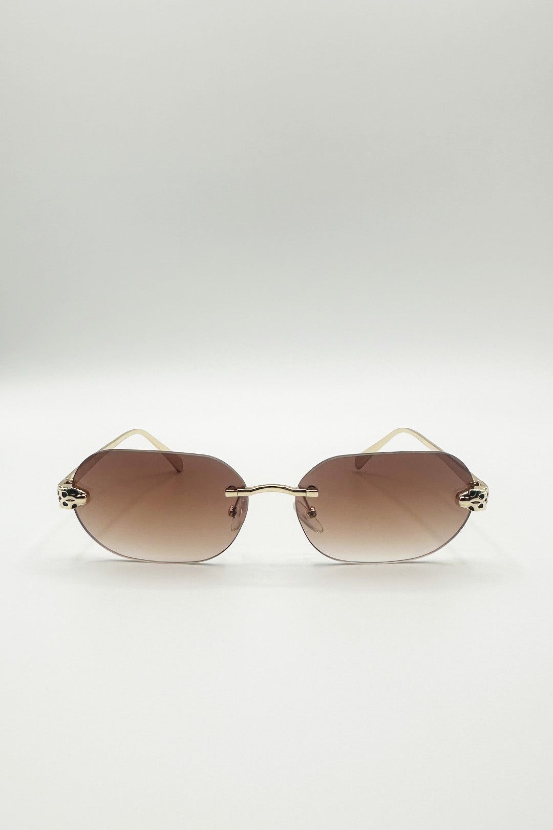 SVNX Jaguar Detail Rimless Sunglasses