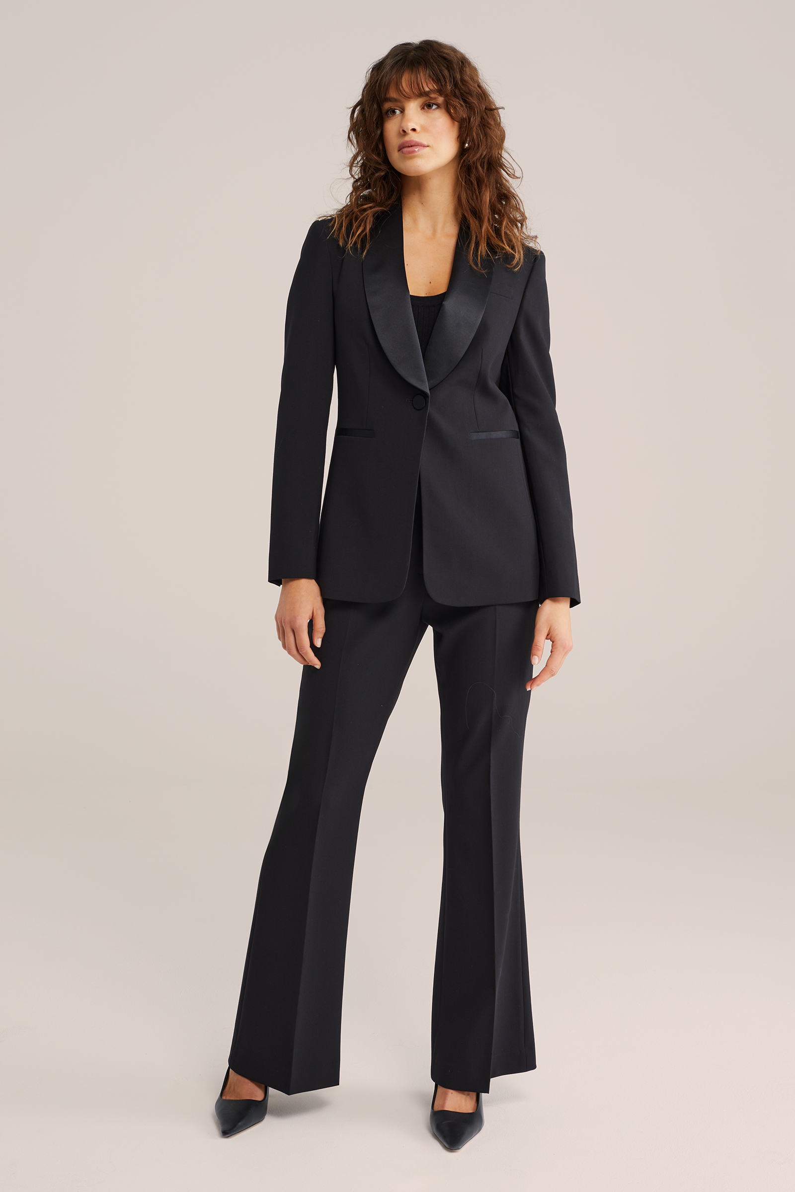 Dames regular fit smoking pantalon