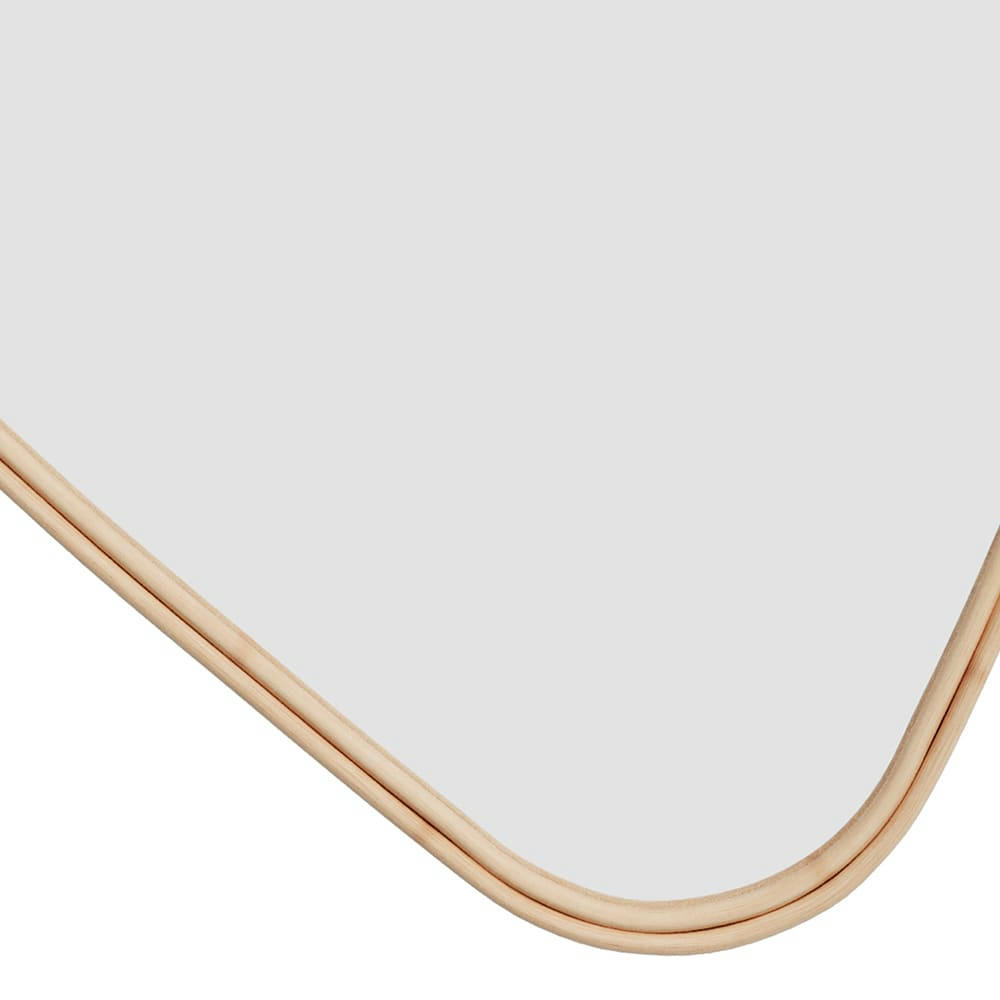 TSERI - Miroir organique en rotin 80x60 cm