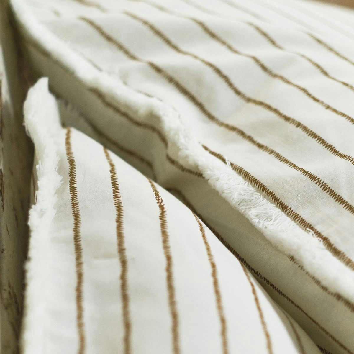 INDIES JABA - Parure de lit 2 personnes imprimé en Coton Ecru 220x240 cm