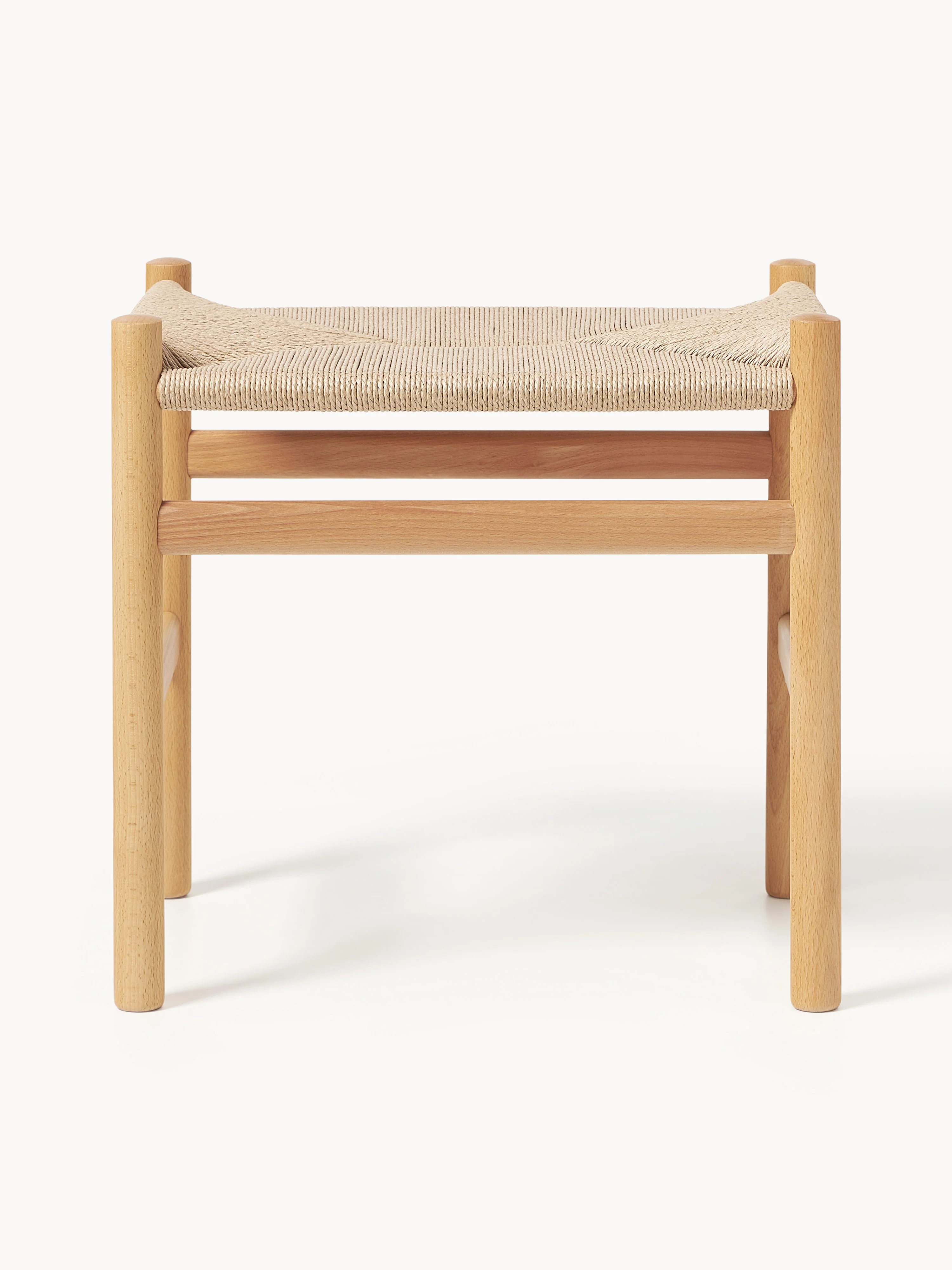Hocker CH53 mit handgeflochtener Sitzfläche