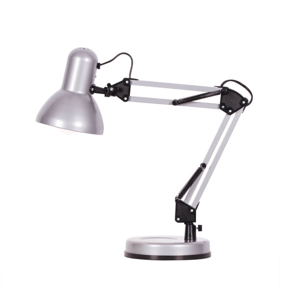 Lampka biurkowasrebrna COSMO 1xE27x60W wys:55cm Kaja