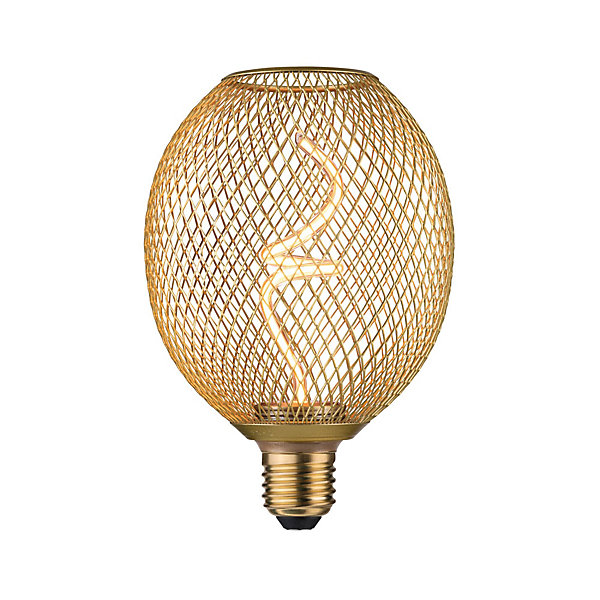 Metallic Glow Standard 230 V Globe LED 180lm 4W 1800K gradable Laiton