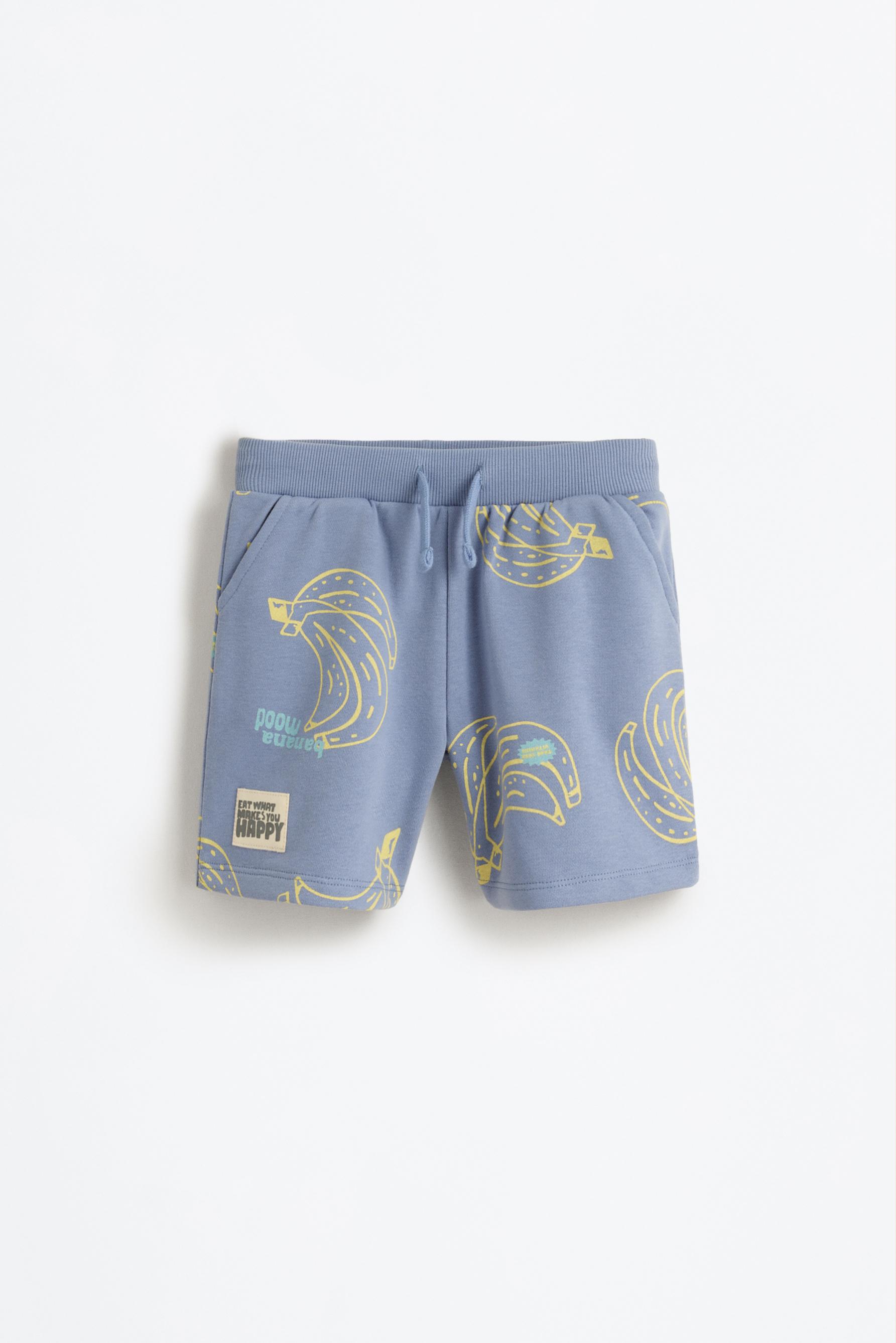 Bermuda felpa estampada