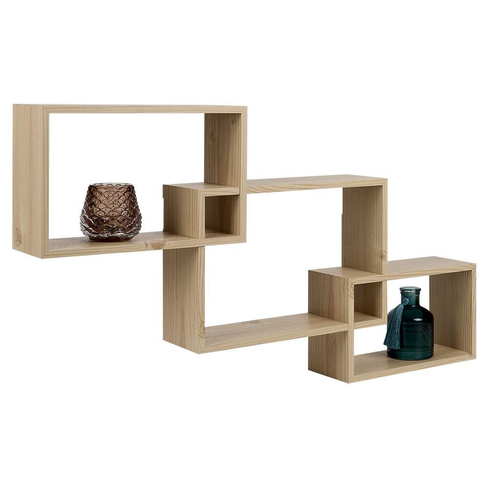 Lot de 3 étagères rectangulaires en bois