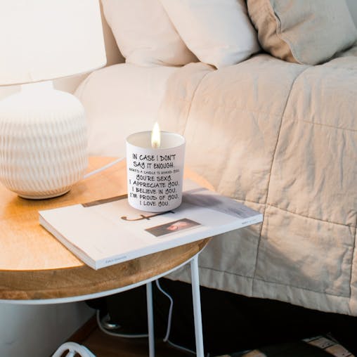 NNETM Lavender Scented Soy Candle with Glass Jar