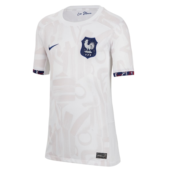 France Women's National Team Nike Youth 2023 Away Stadium Replica Jersey - White