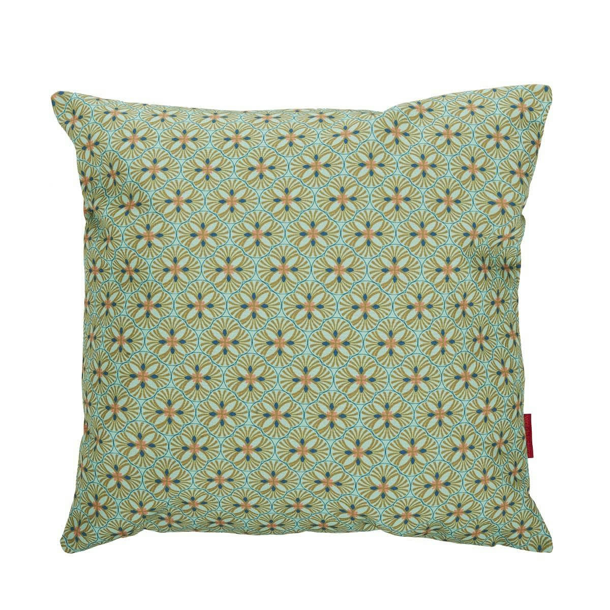 LOTUS - Housse de coussin extérieur graphique Lagon 45x45cm