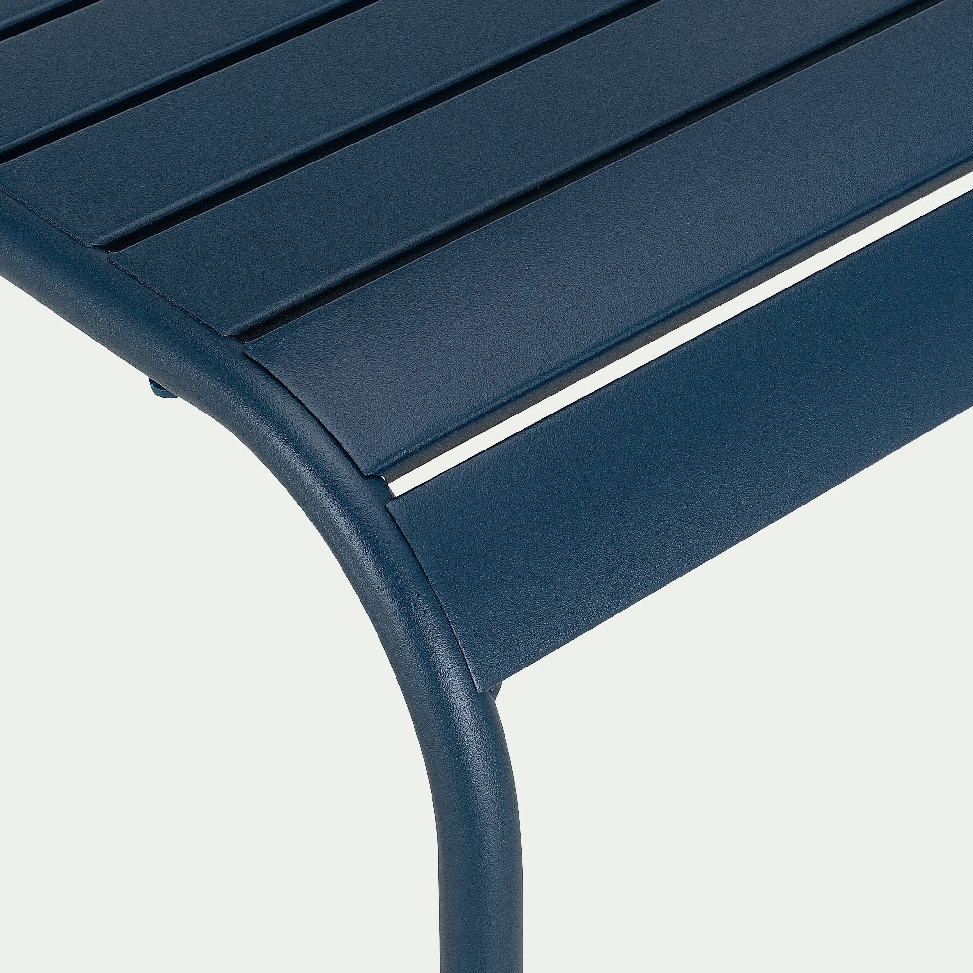 SOURIS - Chaise de jardin empilable en acier - bleu figuerolles