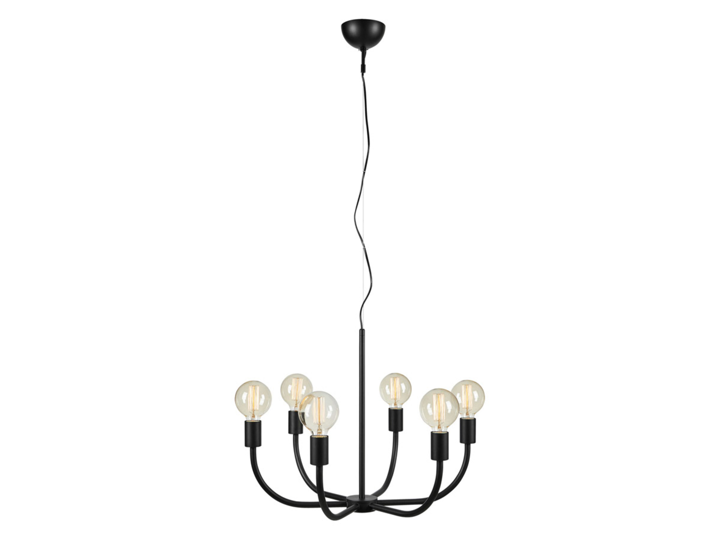Lampa wisząca Amistoso 6-punktowa metalowa czarna
