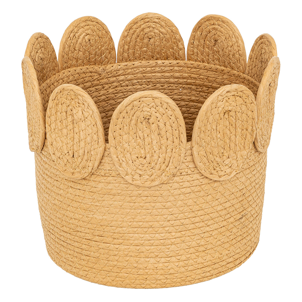 Cesto INU bege em ráfia 22cm