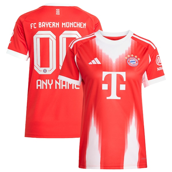 Bayern Munich adidas Women's 2025/26 Home Replica Custom Jersey - Red