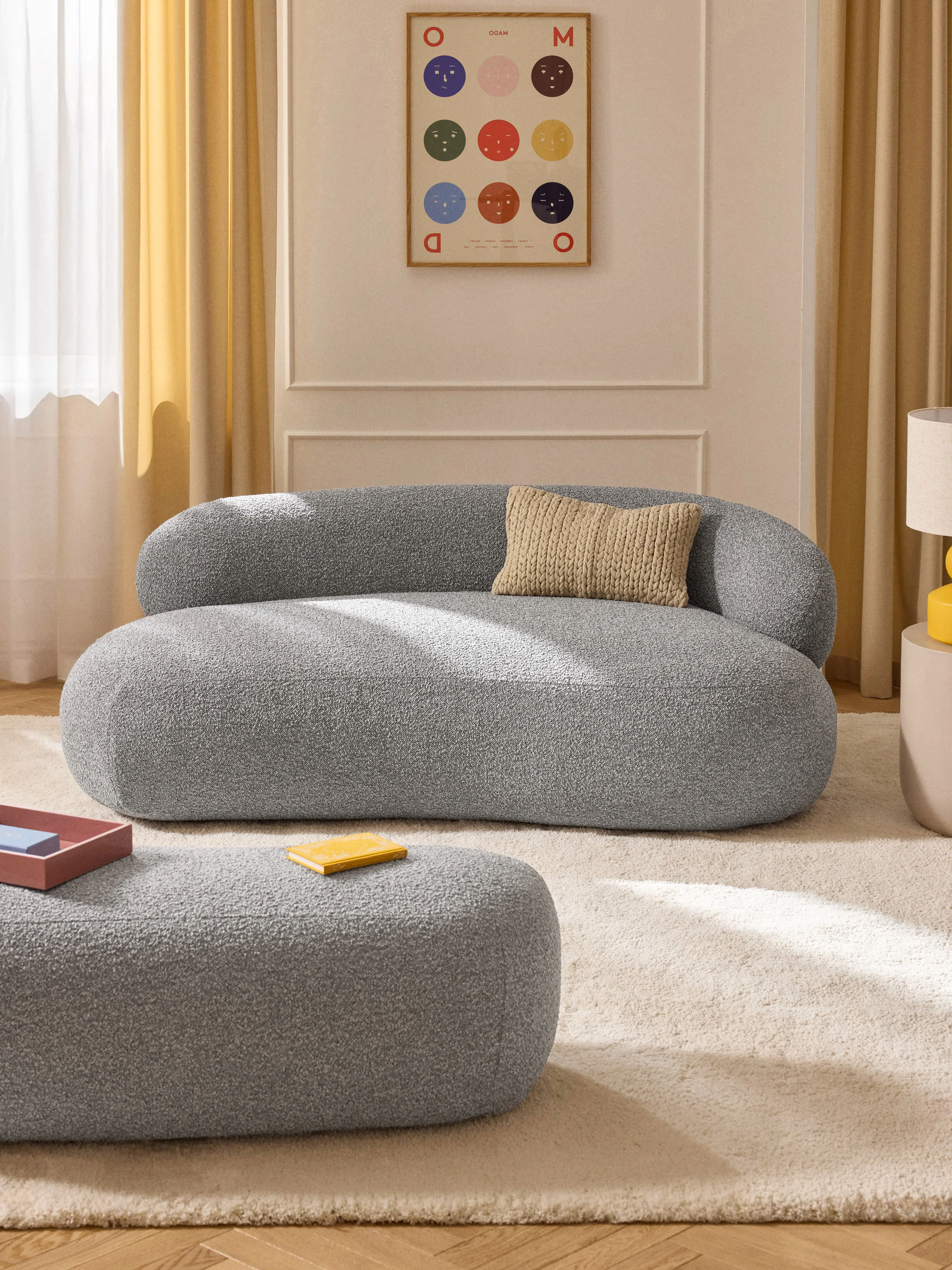 Bouclé-Sofa Alba (2-Sitzer)