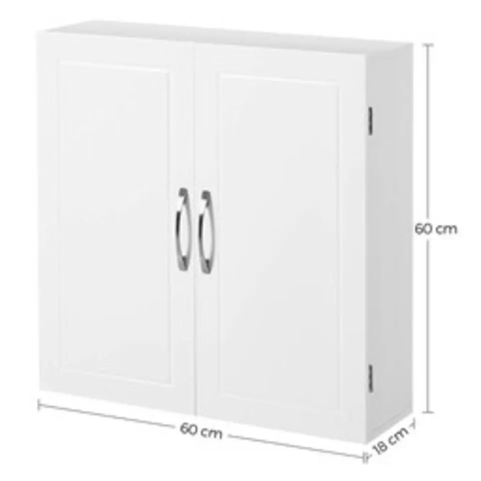 Parya Home - Badkamerkast - Wandkast - 2 Deuren - Hout - Wit