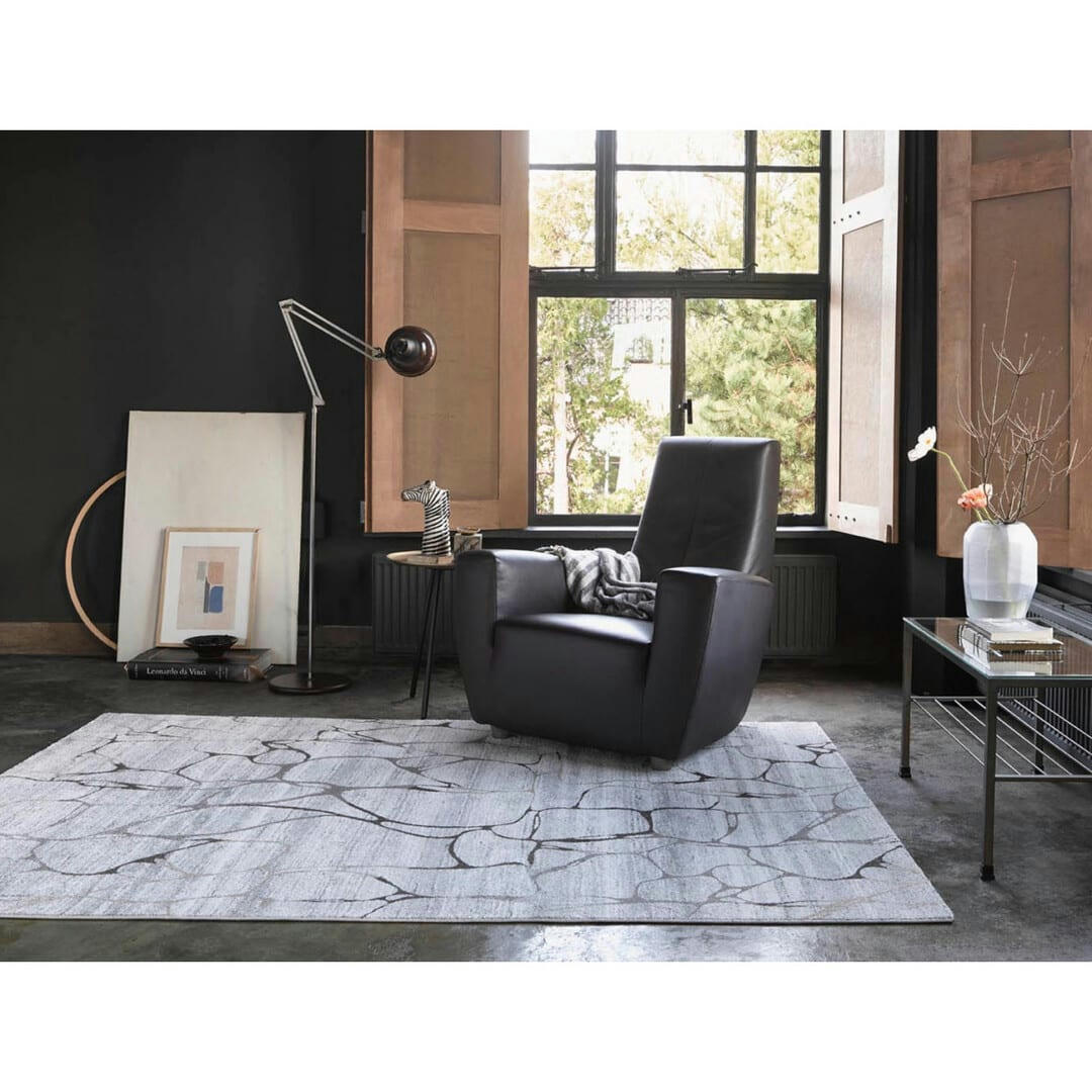 FIELDS - Tapis  design en polypropylène beige 80x150