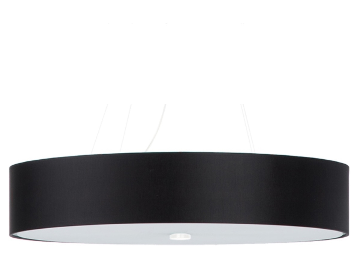 Lampa wisząca Skala 6-punktowa 80 cm tkaninowa czarna
