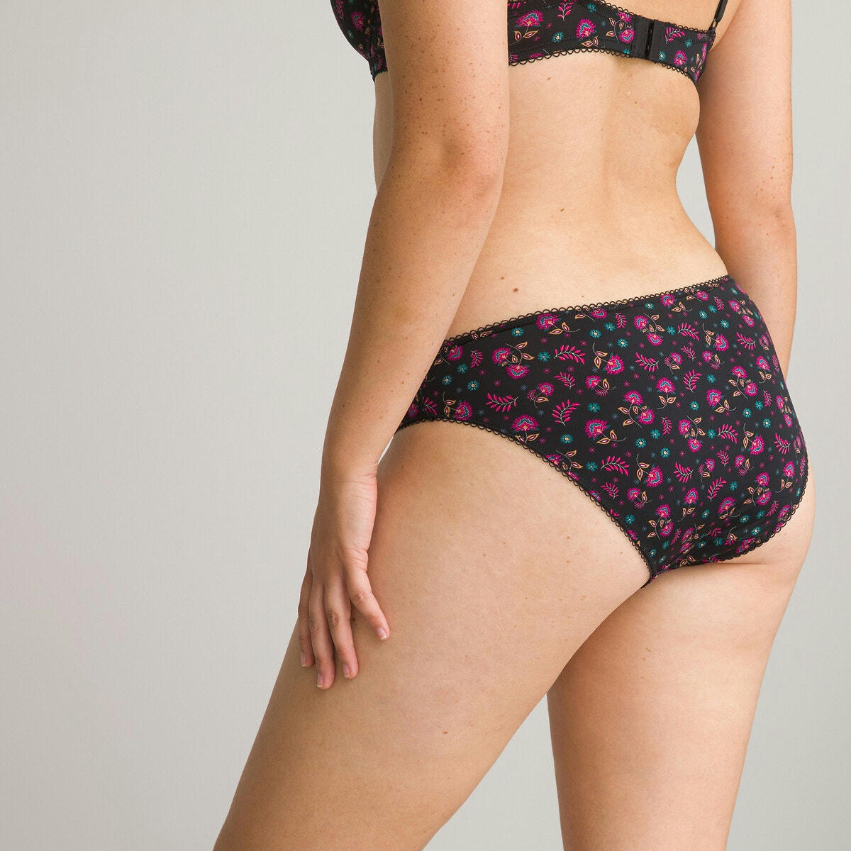 Slip en microfibre, imprimé fleurs