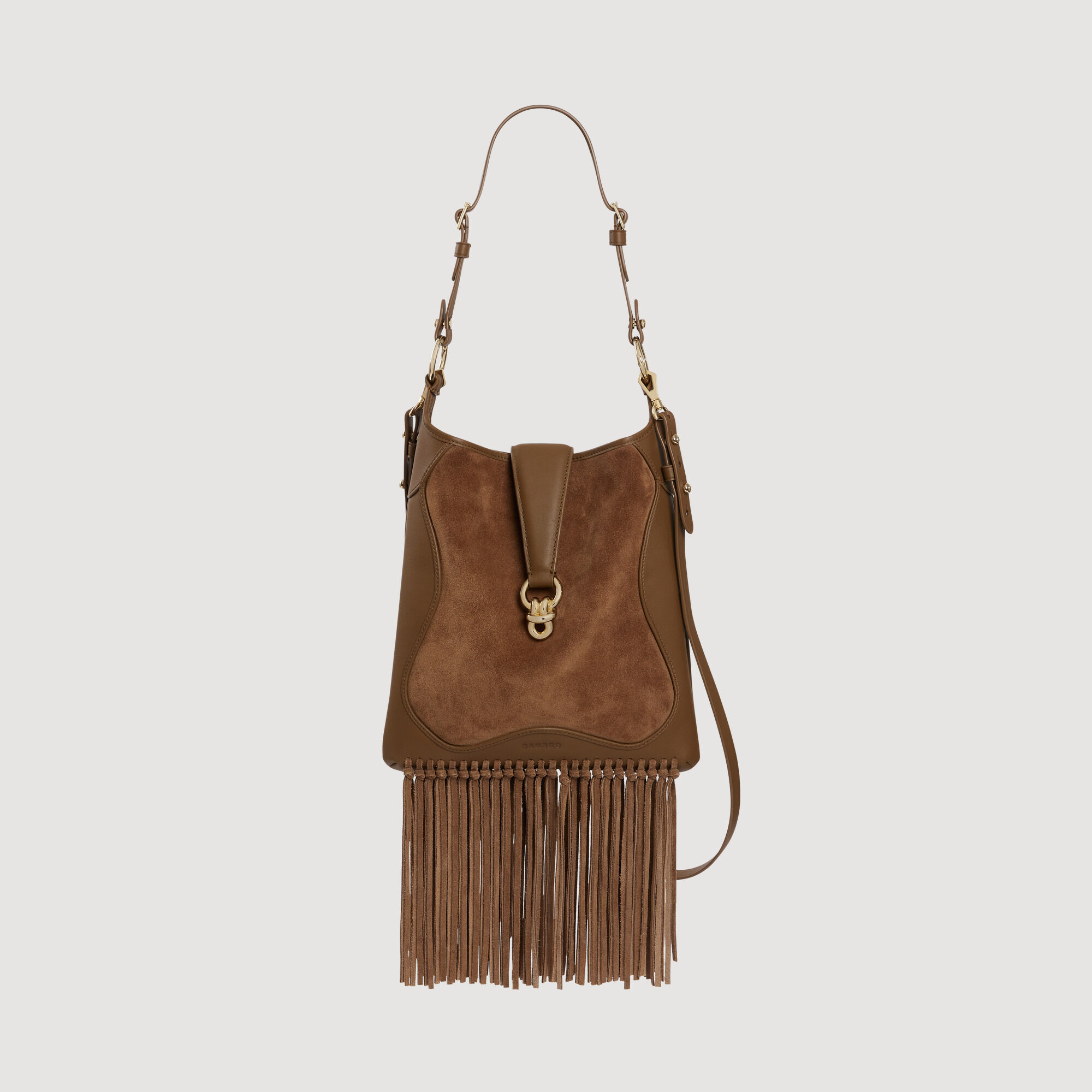 Sac en cuir et suède à franges