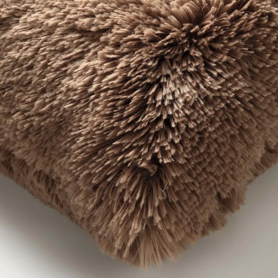 Kussenhoes Fluffy - Tobacco Brown - 60x60 cm