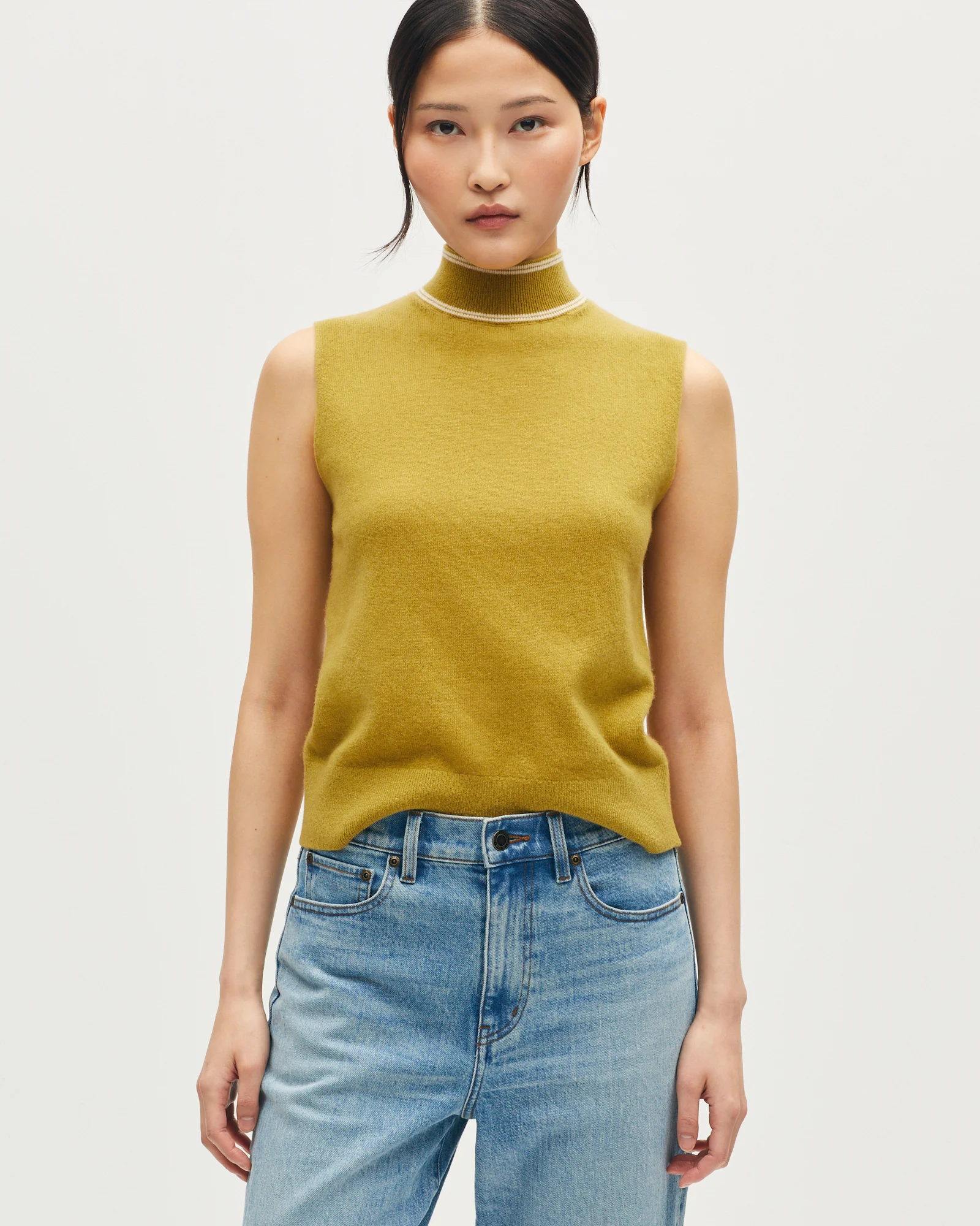 Pull sans manches en cachemire