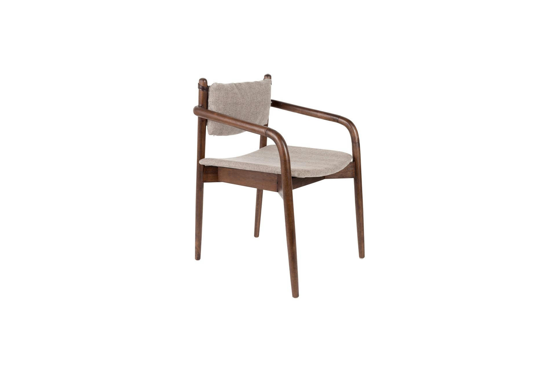 TORRANCE - Fauteuil en tissu chiné beige