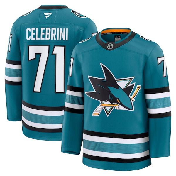 Macklin Celebrini San Jose Sharks  Home Premium Jersey - Teal