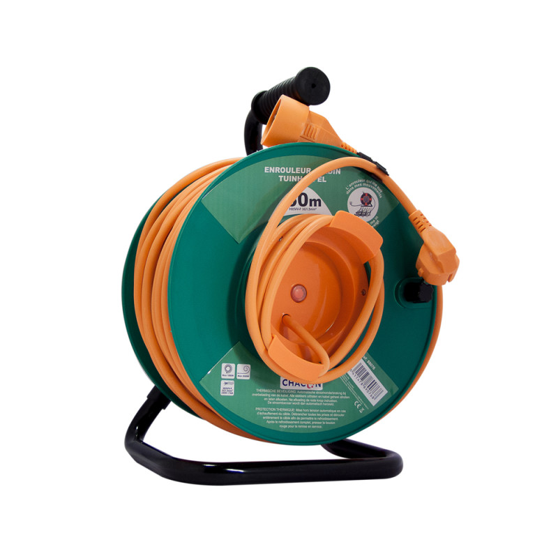 Enrouleur de jardin 1 prise 3 x 1,5 mm² 25 m CHACON