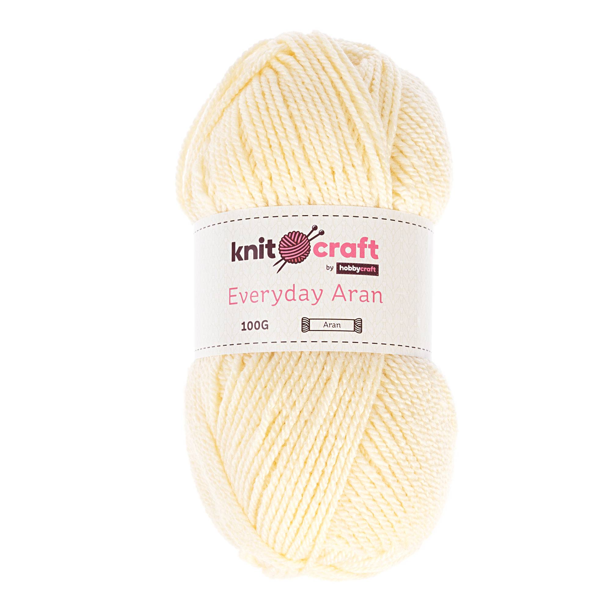 Knitcraft Cream Everyday Aran Yarn 100g