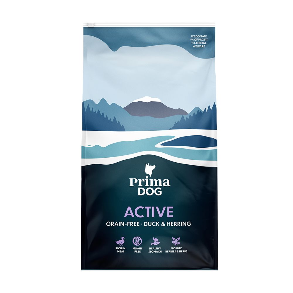 PrimaDog Adult Active Grain Free Duck & Herring