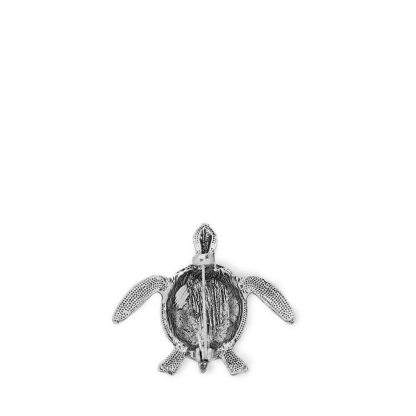 Manfield Zilverkleurige schildpad broche