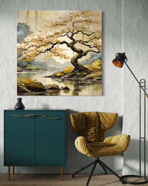 Feeby Obraz na płótnie, Japonia Drzewo Krajobraz Natura 30x30