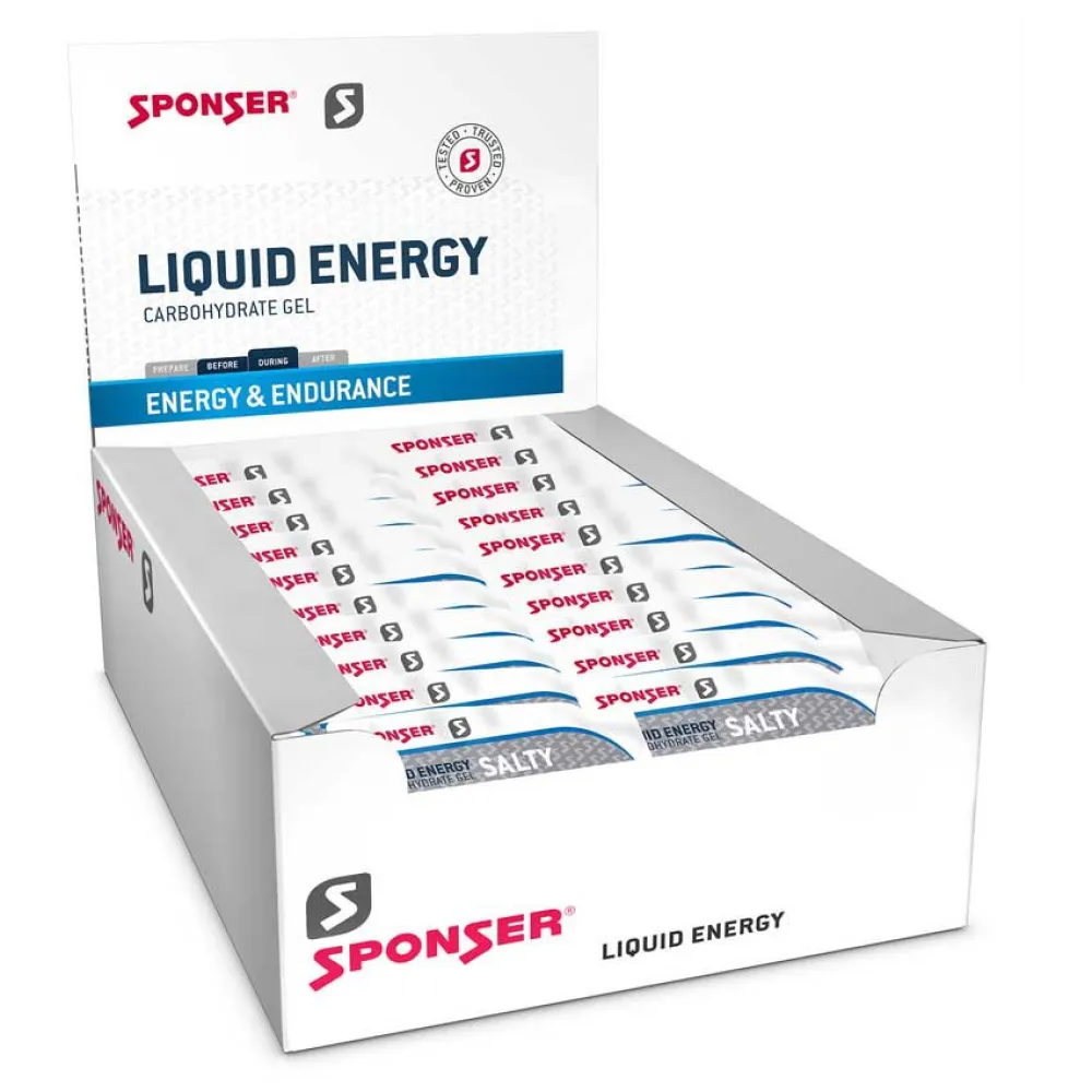 Sponser Sport Food Liquid energy gels box salty 35g 40 units