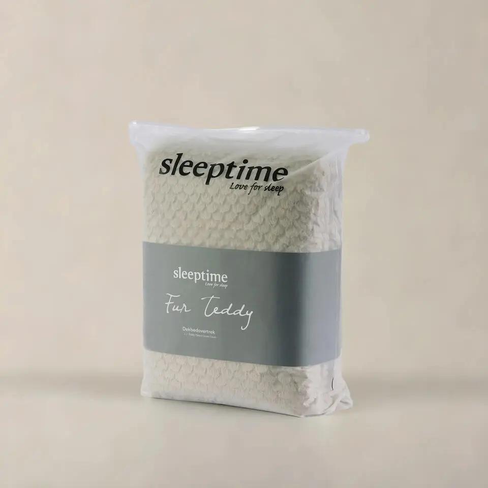 Dekbedovertrek Fur Teddy 140x220 �?Fluweelzacht & Knus Design �?Taupe